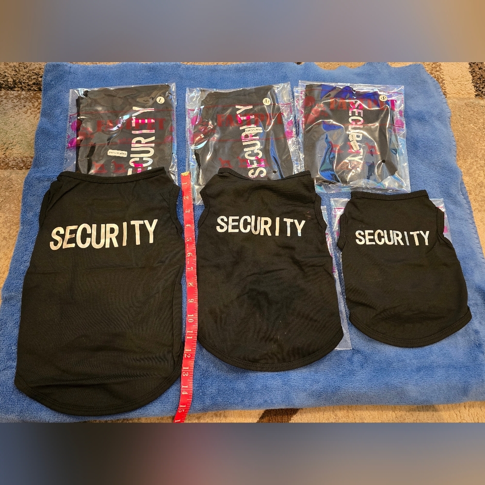 Security Black Graphic Dog Tank, 3 Sizes Available S,M,L, Price Is For 1 - Picture 2 of 7